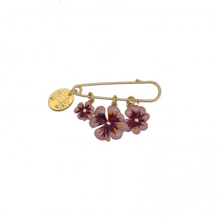 PINK CLOVER 03 pin brooch